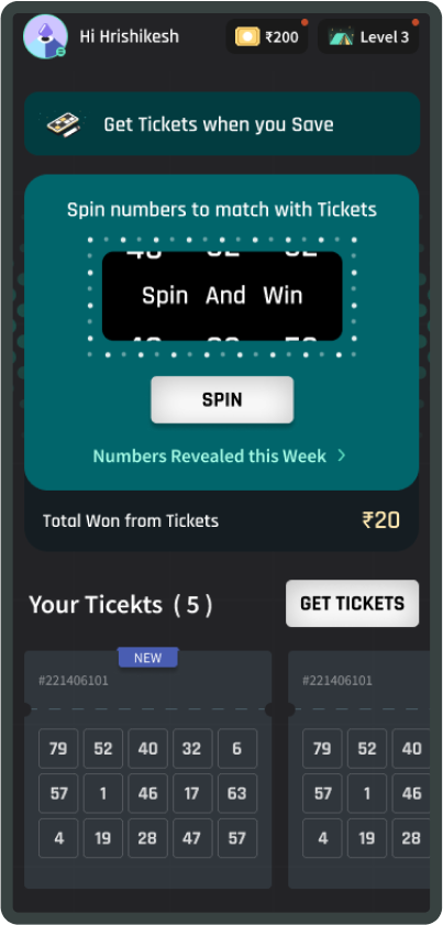 tickets screen